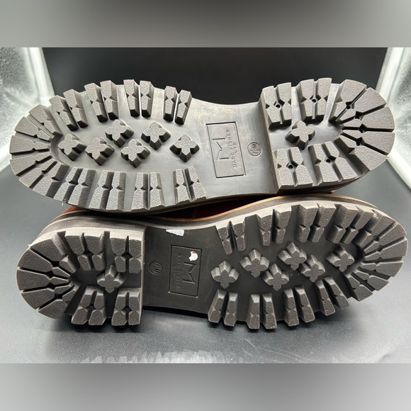 Marc Fisher Izzie Lugsole Ankle Boot Rust 7.5 Shearling accents - Picture 5 of 10